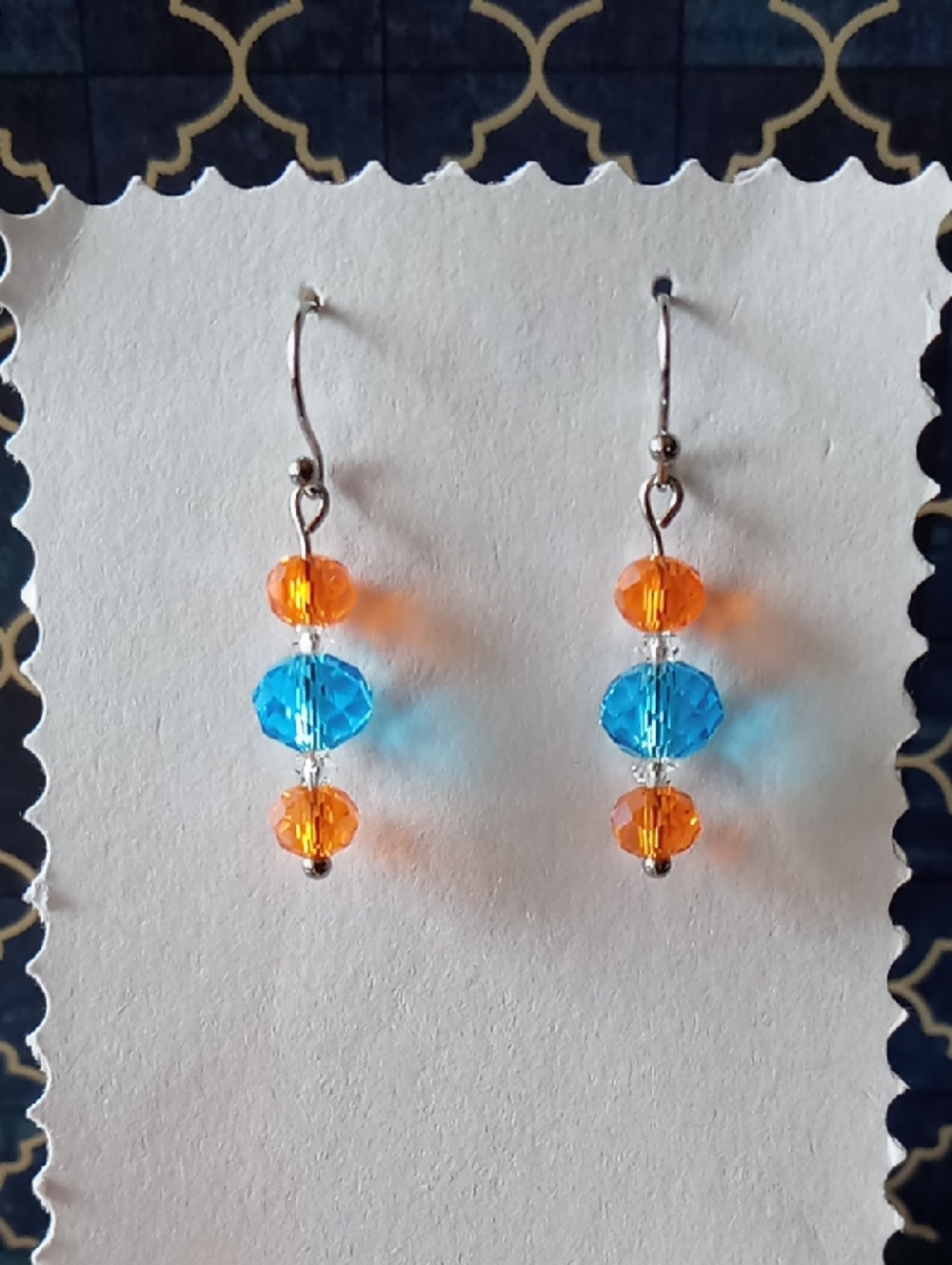 Blue & Orange Earrings